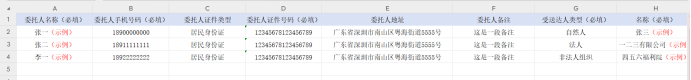 受送达人信息表